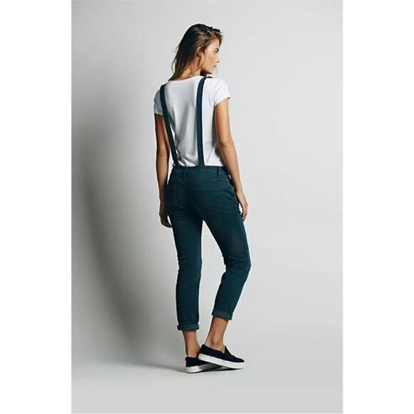 Free People Washed Denim Overall Womens Size 24 - Picture 2 of 11